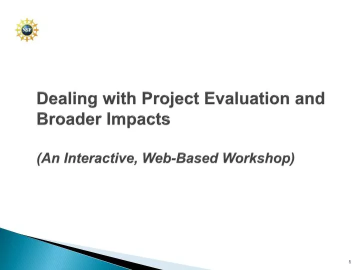 dealing with project evaluation and broader impacts an interactive web based workshop