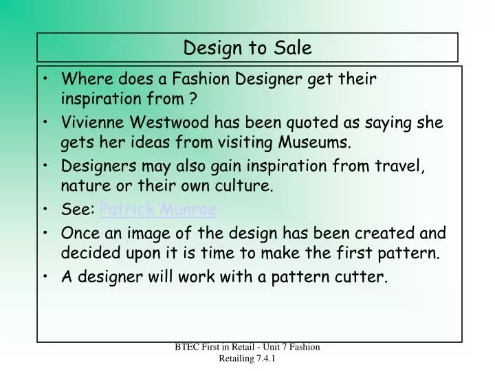 design to sale