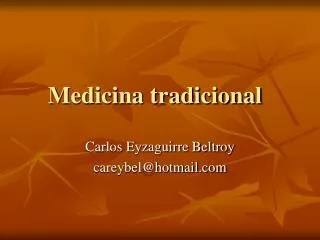medicina tradicional