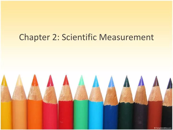 chapter 2 scientific measurement