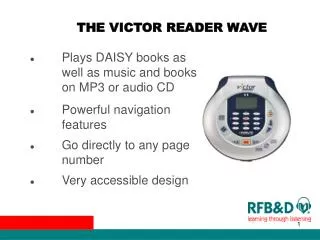 THE VICTOR READER WAVE