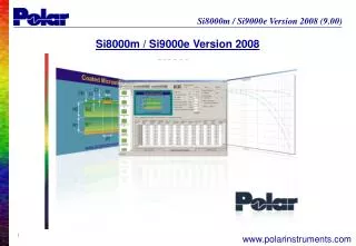 Si8000m / Si9000e Version 2008