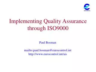 Implementing Quality Assurance through ISO9000
