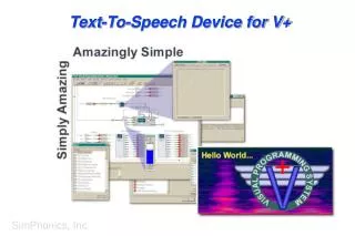Text-To-Speech Device for V+
