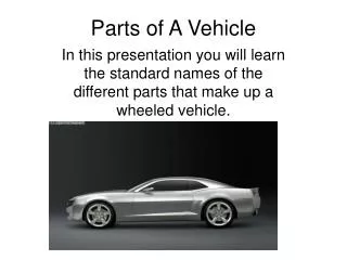 Parts of A Vehicle