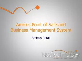 Amicus Point of Sale and Business Management System