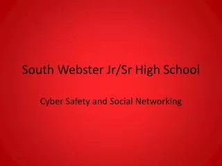 South Webster Jr/ Sr High School