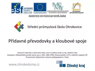 p davn p evodovky a kloubov spoje