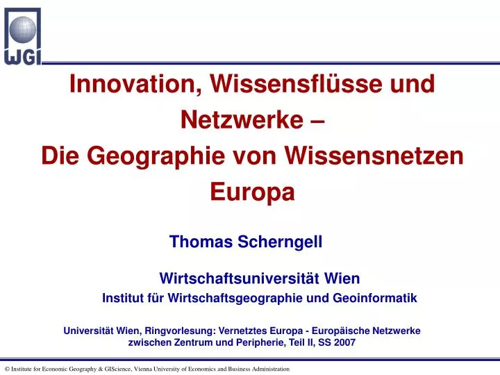 innovation wissensfl sse und netzwerke die geographie von wissensnetzen europa
