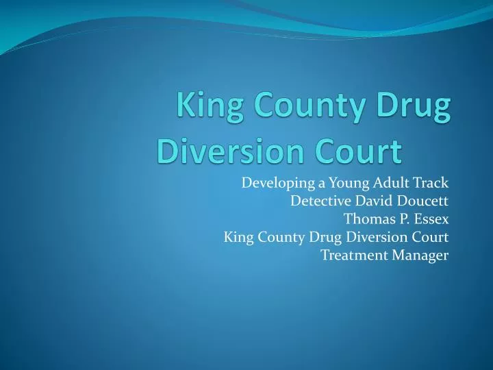 king county drug diversion court