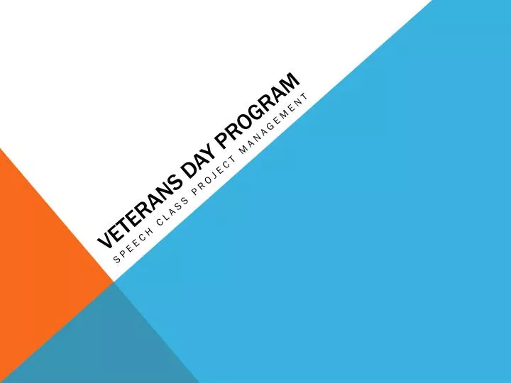 veterans day program