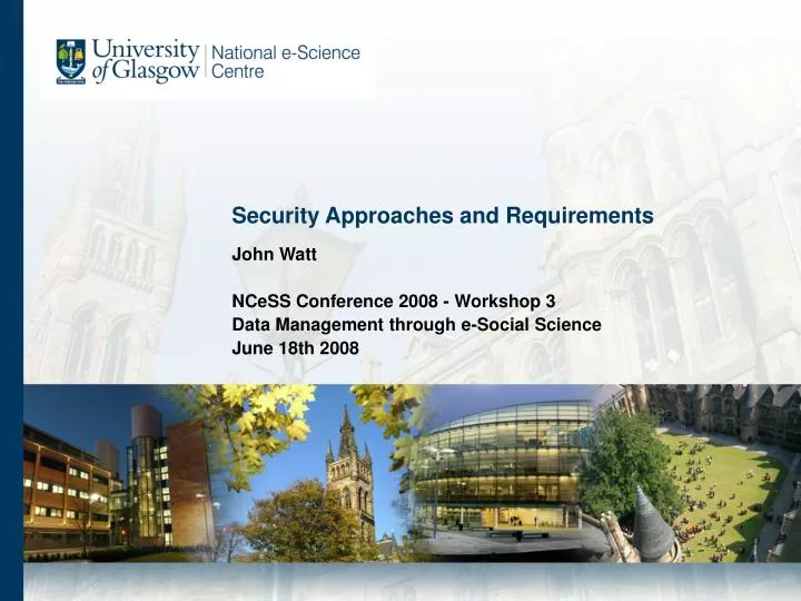 security approaches and requirements