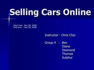 Selling Cars Online
