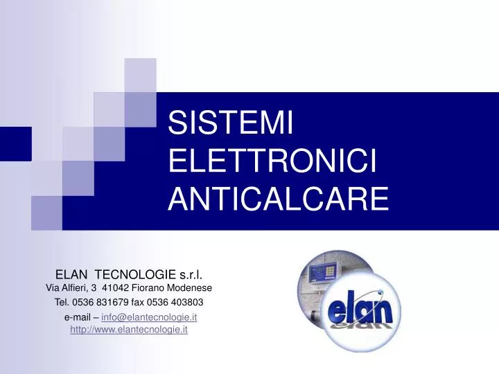 sistemi elettronici anticalcare