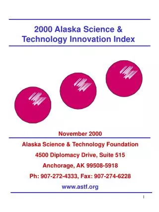 2000 Alaska Science &amp; Technology Innovation Index