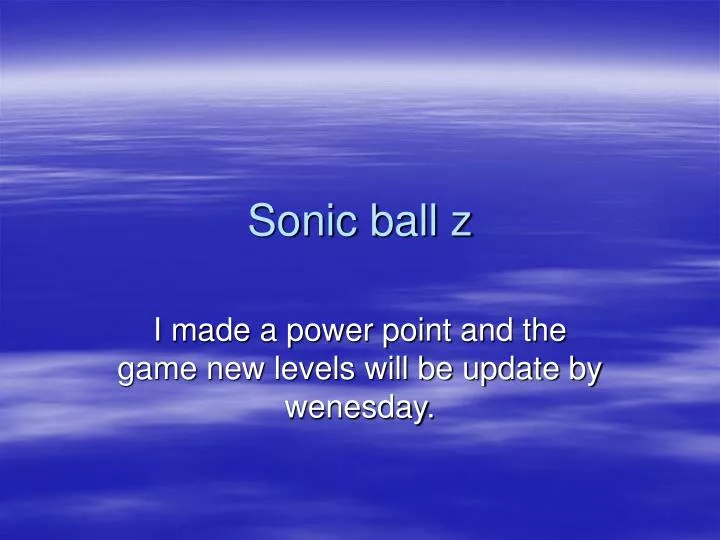 sonic ball z