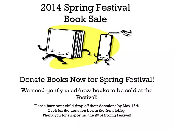 2014 spring festival book sale
