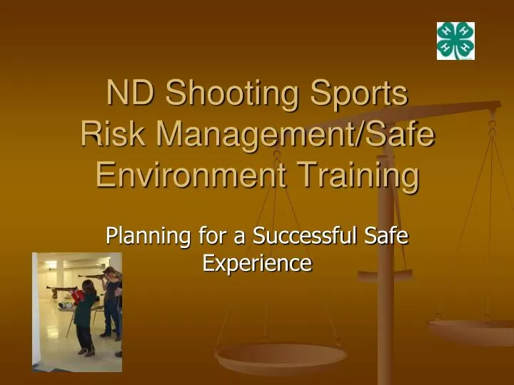 nd shooting sports risk management safe environment training