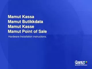 Mamut Kassa Mamut Butikkdata Mamut Kasse Mamut Point of Sale