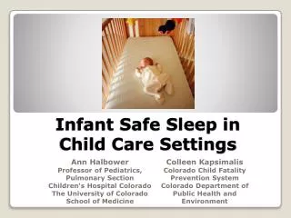 Infant Safe Sleep in Child Care Settings