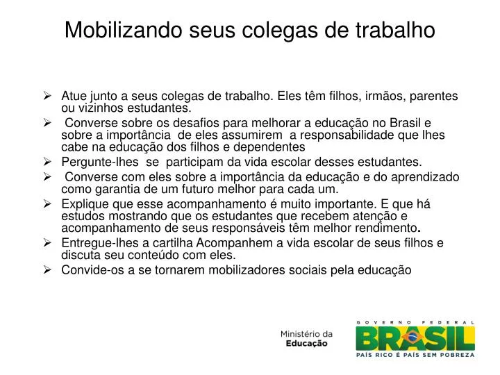 mobilizando seus colegas de trabalho