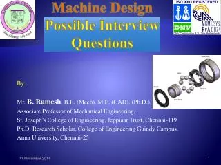 Machine Design Possible Interview Questions