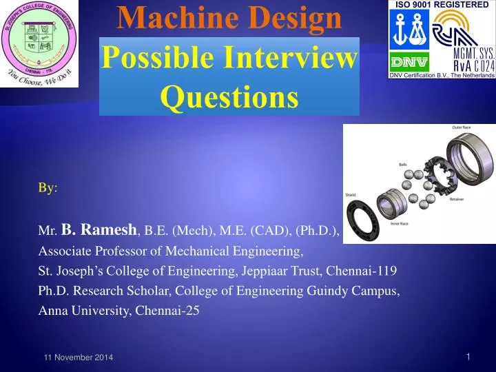 machine design possible interview questions