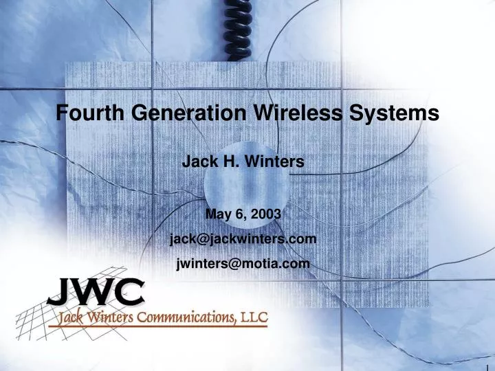 fourth generation wireless systems