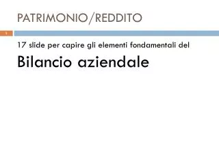 patrimonio reddito