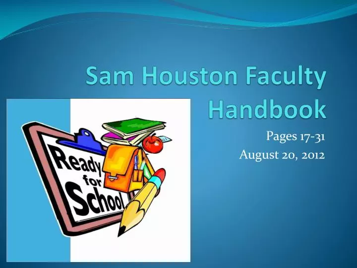sam houston faculty handbook