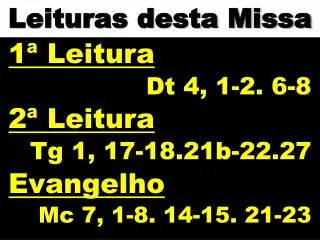 leituras desta missa