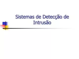 sistemas de detec o de intrus o