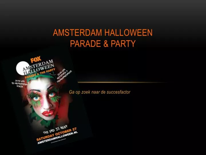 amsterdam halloween parade party