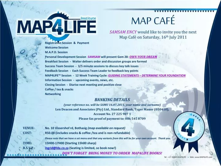 map caf samsam ency would like to invite you the next map caf on saturday 16 th july 2011