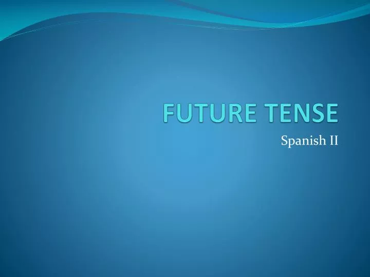 future tense