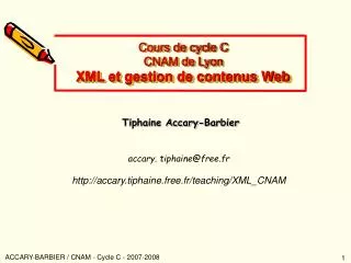 cours de cycle c cnam de lyon xml et gestion de contenus web