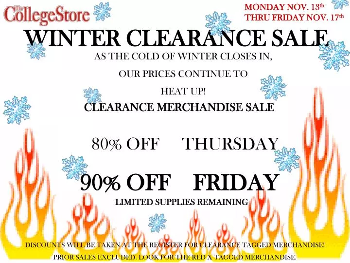 winter clearance sale
