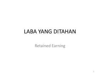 laba yang ditahan
