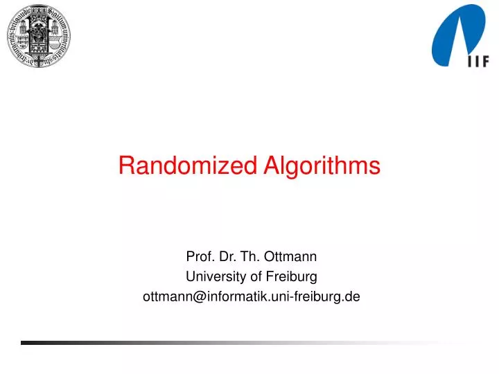 randomized algorithms