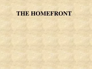 THE HOMEFRONT