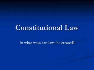 constitutional law