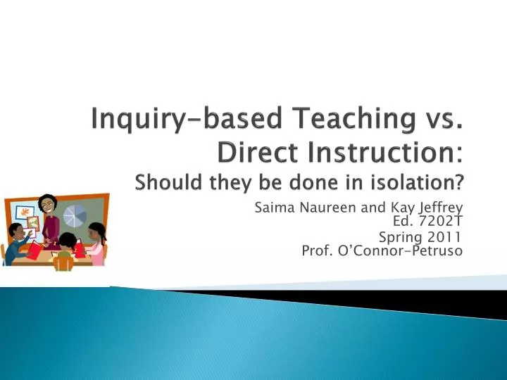 inquiry based teaching vs direct instruction should they be done in isolation