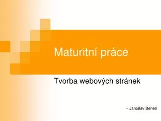 maturitn pr ce