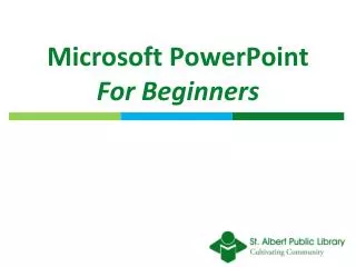 Microsoft PowerPoint For Beginners