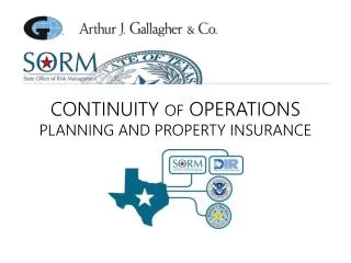 CONTINUITY OF OPERATIONS PLANNING AND PROPERTY INSURANCE