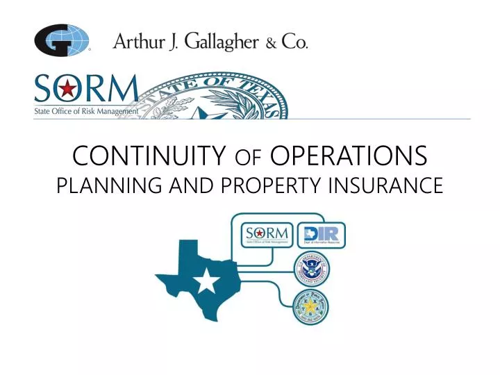 continuity of operations planning and property insurance