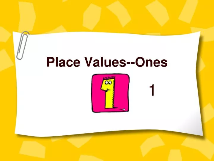 place values ones