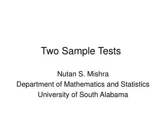 Two Sample Tests