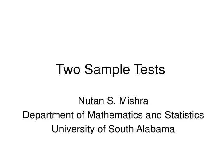 two sample tests