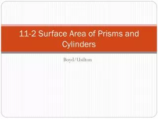 11-2 Surface Area of Prisms and Cylinders